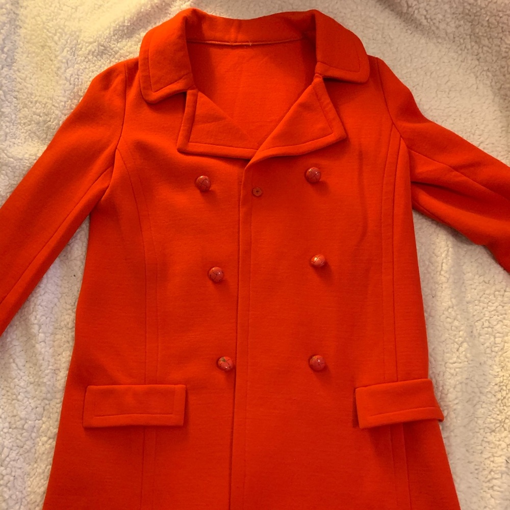 Gorgeous tomato-red Youth Guild coat